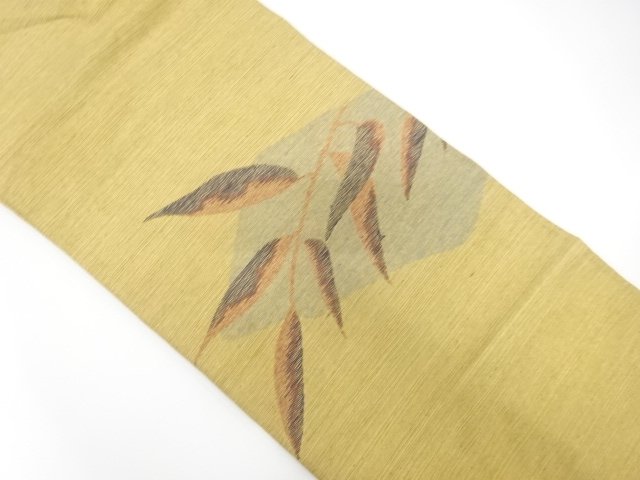 JAPANESE NAGOYA OBI / TSUMUGI / WOVEN BAMBOO GRASS